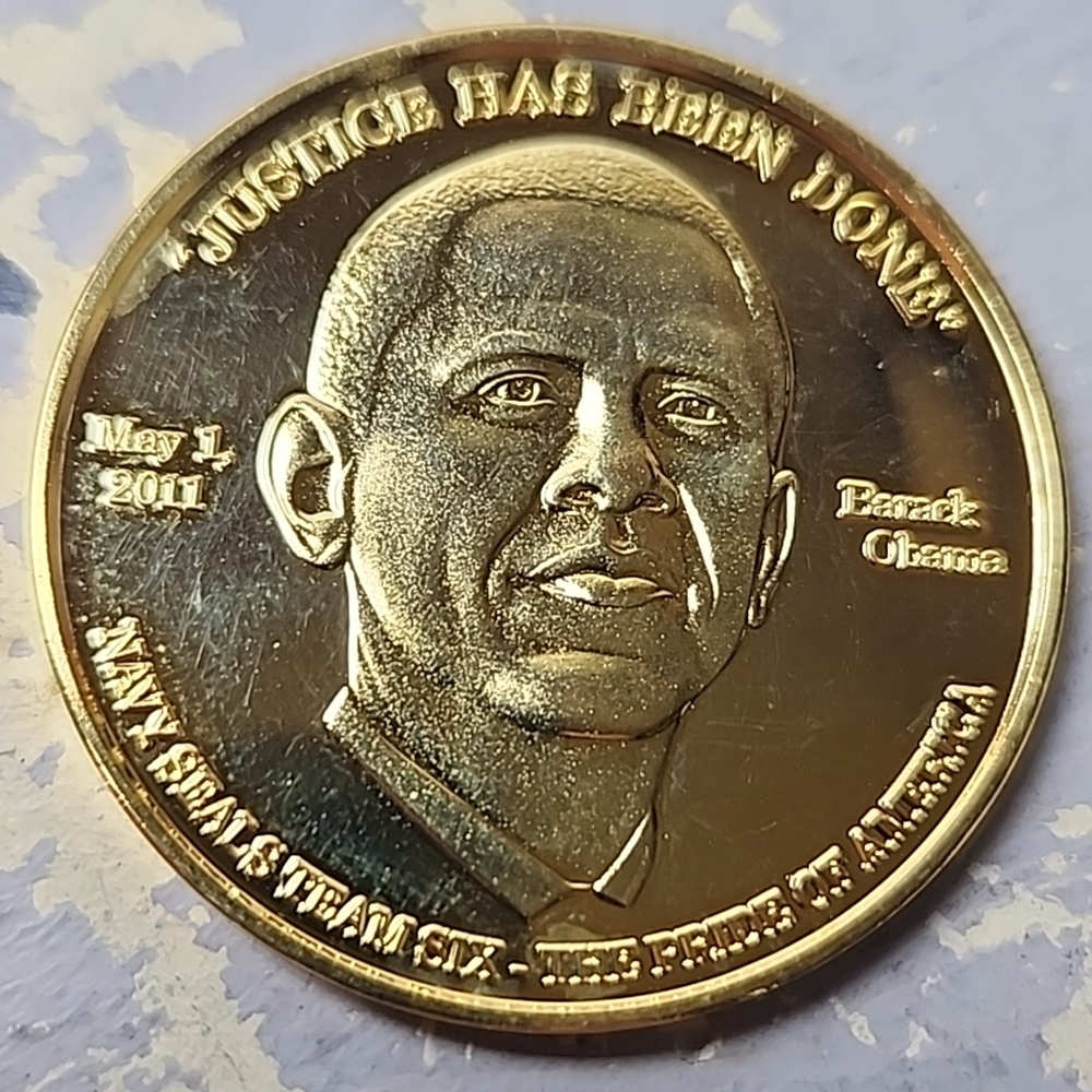 Barack Obama SEAL TEAM SIX (6)  COIN-US Navy '11 Osama Bin Laden The Pride Ameri